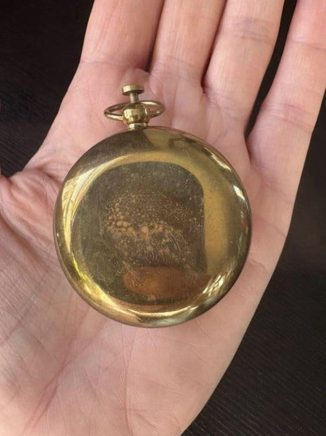 Maritime Treasures Antique Style Brass Pocket Compass – Vintage Nautical Maritime Navigation Instrument