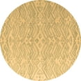 thumbnail image 1 of Ahgly Company Indoor Round Abstract Brown Modern Area Rugs, 5' Round, 1 of 4