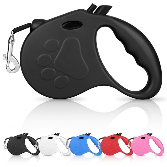 Retractable Dog Leash, 16ft Dog Walking Leash for Small Dogs up to 55 lbs, Non-Slip Handle - Black
