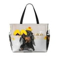 thumbnail image 1 of Fotbe Dachshund Sitting in Bathtub Bolsa de Viaje para Playa - Resistente al Agua, Bolsa Tote de Gran Capacidad y Ligera con 7 Bolsillos para Mujeres y Hombres, 1 of 7