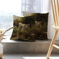 thumbnail image 6 of LALILO Throw Pillow Covers Cow Oil Canvas Farmer Cow Field Oil Cushion Cover 18" x 18", 4023 Pack, 6 of 6