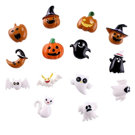 

14Pcs Cartoon Halloween Pumpkin Fridge Magnets Magnets Stickers (Assorted Color)