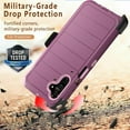 thumbnail image 4 of Xhy Samsung Galaxy A13 5G Case with Belt Clip Holster Privacy Screen and Lens Protector Military Grade Full Body Drop Resistant 3 in 1 Rugged Durable Detachable for Galaxy A13 5G Phone - Wine Pink, 4 of 9