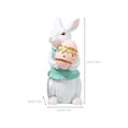 thumbnail image 3 of 14 Inch Colorful Easter Stuffed Bunny with Carrot Decor - Personalized Plush Rabbit, 3 of 4