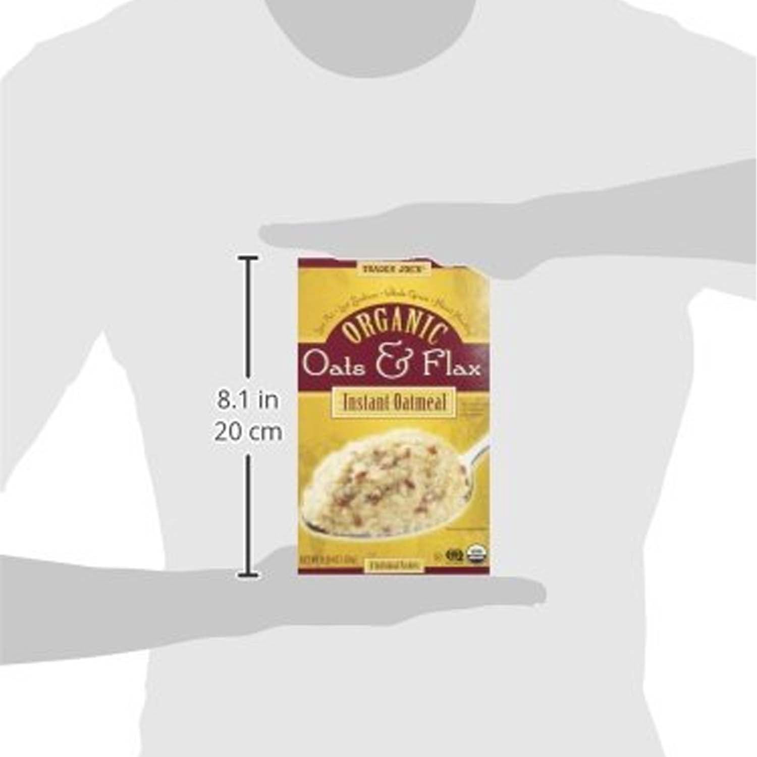 Pack of 2 Trader Joe's Organic Oats and Flax Instant Oatmeal | 11.29 oz