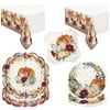 Pioneer Woman Pumpkin Dot Thanksgiving Party Tableware Kit for 16