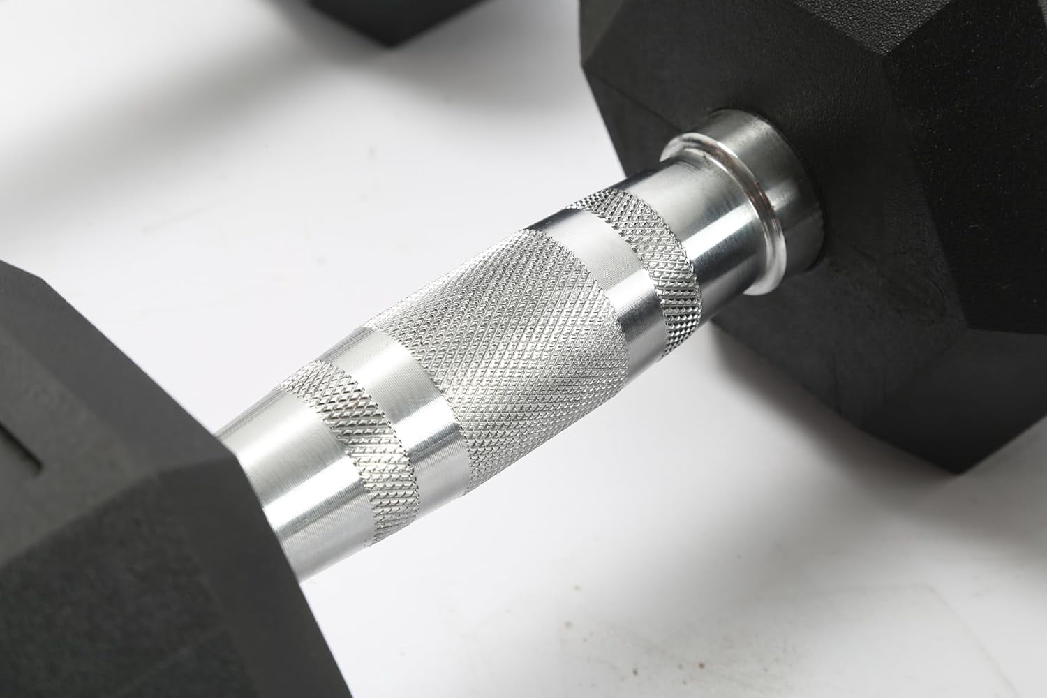 Rubber & PVC Coated Hex Dumbbell Set – Fixed Hand Weights with Anti-Slip Grip, Anti-Roll Design, Durable & Odorless – 90 lbs Set (10LB x2, 15LB x2, 20LB x2)
