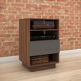 thumbnail image 4 of Nexera Radar 1-Drawer Audio Cabinet, Walnut and Charcoal, 4 of 7