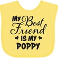 thumbnail image 3 of Inktastic My Best Friend is My Poppy with Hearts Boys or Girls Baby Bib, 3 of 3
