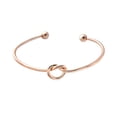 thumbnail image 2 of Linyer Arm Cuff Metal Jewelry Exquisite Women Armband Body Adornment Hand Ornament Arms Bracelet with Simple Shape for Gift Decor Knot, Rose Gold, 2 of 5