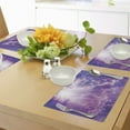 thumbnail image 4 of Ambesonne Scenery Place Mats Set of 4, Heavy Clouds Sunlights, Standard Size, Purple and White, 4 of 6