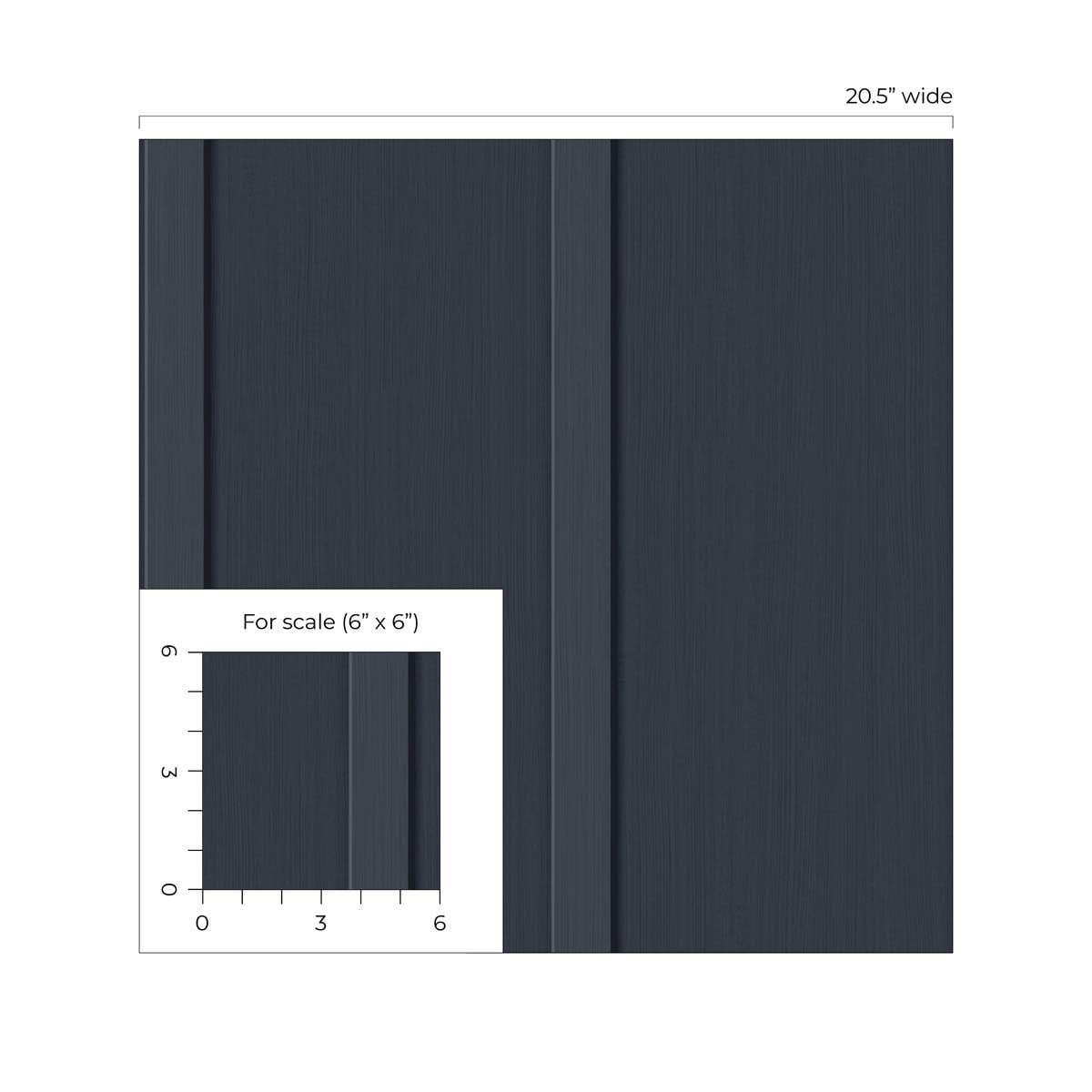 NextWall Dark Blue Faux Board & Batten Peel and Stick Wallpaper