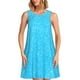 thumbnail image 1 of Fotbe Sky Blue Glitter Vestido de Verano sin Mangas para Mujer – Vestido Midi Línea A, Estilo Camiseta Floral, Vestido Playero Casual y Fluido, 1 of 7