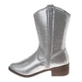 thumbnail image 3 of Kensie Girl Metallic Cowgirl Boots.(Little Kids Big Kids)Silver Metallic, Size: 1, 3 of 7