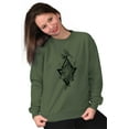 thumbnail image 3 of Bird Triangle Rose Floral Spiritual Women Plus Size Crewneck Sweatshirt Brisco Brands 4X, 3 of 4