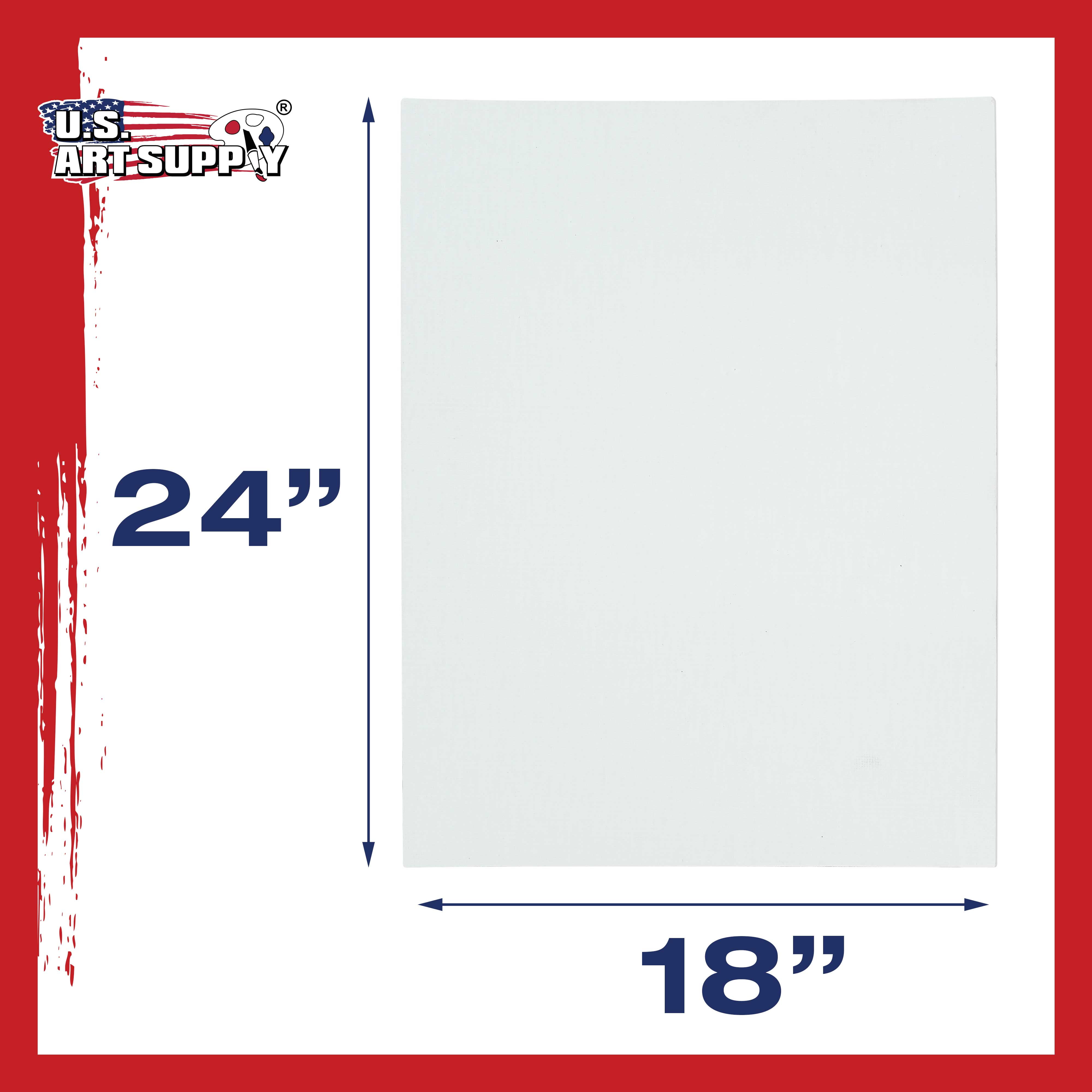 U.S. Art Supply 18 X 24 inch Professional Artist Quality Acid Free Canvas Panel Boards for Painting 12-Pack (1 Full Case of 12 Single Canvas Board Panels)