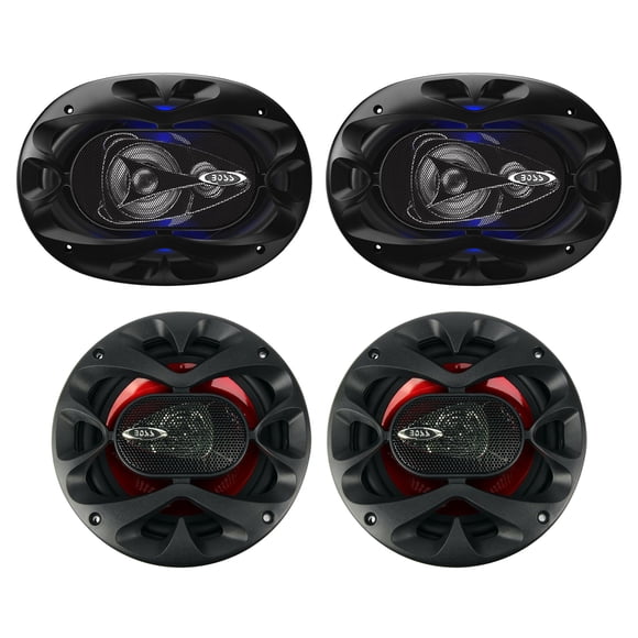Boss Rage Haut-Parleurs Audio/vidéo Mobiles 4 Voies Pleine Portée 6 x 9 et 6,5 Pouces Paires