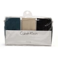 thumbnail image 4 of Calvin Klein Women's Invisibles 3 Pack Thong, Topaz Gemstone \ Buff Beige,XL - US, 4 of 4