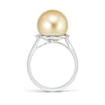 thumbnail image 2 of ANGARA Golden South Sea Cultured Pearl and Diamond Bypass Ring in 14K White Gold for Women | June Birthstone, Birthday, Anniversary, Jewelry Gift for Women | Pearl Ring, 2 of 7
