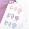 thumbnail image 3 of Gellen Gel Nail Polish, 6×8ml Natural 4 Effects Cat Eye & Blooming & Shimmer & Nude Gel Polish Set with Magnet, Soak off Nail Gel Kit At Home Salon Use, Blue Purple Pink Series, 3 of 9