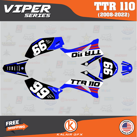 Kalair GFX Graphics Kit for Yamaha TTR110 (2008-2023) Viper Series
