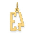 thumbnail image 3 of 14K Yellow Gold Polished Finish Small Size Elongated Shape Number 43 Charm Pendant, 3 of 4