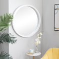 thumbnail image 2 of DecMode 30" x 30" White Wall Mirror with Thin Frame, 2 of 11