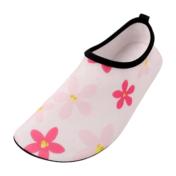 YOUYEDIAN Kids Boys Girls Swim Water Shoes, Toddler Kids Non-Slip Beach Shoes,Barefoot Sports Shoes Aqua Socks for Beach Outdoor Sports (Pink, 2 Big Kid)