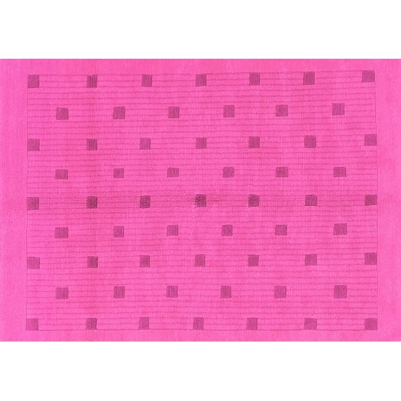 Ahgly Company Indoor Rectangle Abstract Pink Modern Area Rugs, 2' x 5'