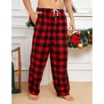 thumbnail image 2 of U2SKIIN 2 Pack Mens Fleece Pajama Pants, with Pockets Plaid Pj Bottoms Soft Lounge,L, 2 of 6
