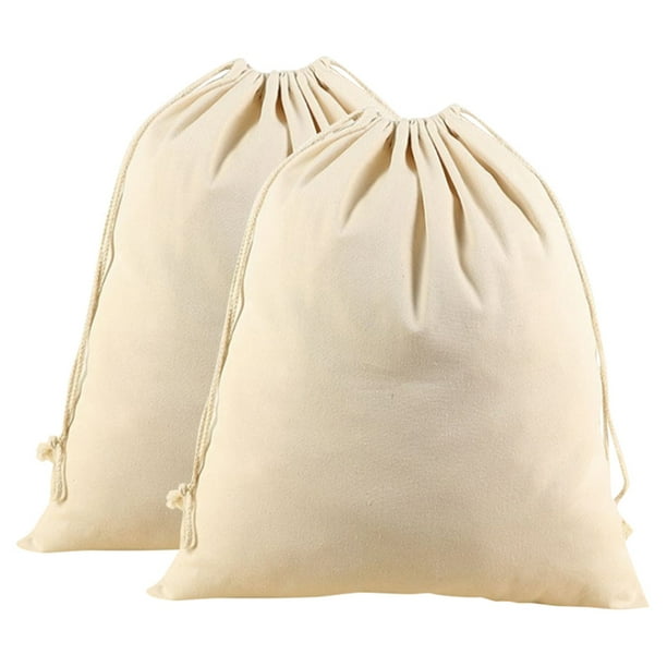 2 Pack Extra Large Cotton Canvas Heavy Duty Laundry Bags Versatile