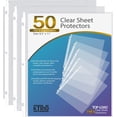 thumbnail image 3 of KTRIO Protectores de hojas de 8,5 x 11 pulgadas, protectores de páginas transparentes para carpetas de 3 anillas, fundas de plástico para carpetas, protector de papel de carga superior, tamaño carta,, 3 of 4