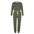 thumbnail image 6 of JTSRKL Girls Fashion Two Piece Tracksuit Casual Striped Print Long Sleeve Sweatshirts and Drawstring Elastic Waist Baggy Sweatpants Kids Loungewear Outfit Clothes Army Green 11-12 Years, 6 of 6