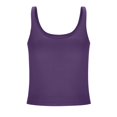 thumbnail image 4 of Womens U-Neck Tank Tops with Built in Bra Racer Back Cami Slim Fitted Tanks Sleeveless T Shirt Solid Color Camis Summer Basic Tank Athletic Yoga Running Camisole 2025 Trendy Sexy Outfit, 4 of 6