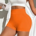 thumbnail image 2 of IWRICH Intensify Athletic Shorts for Women Seamless Workout Shorts High Waisted Active Gym Yoga Shorts Orange S, 2 of 5