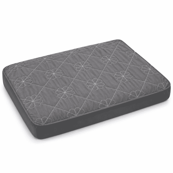 Greatbond Waterproof Dog Bed Cover, Washable Quilted Fitted Pet Bed Sheet with Elastic Edge, 36 x 27 Inches, Gray, Cover Only