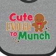 thumbnail image 4 of Inktastic Cute Enough to Munch with Gingerbread Man Boys or Girls Baby Bib, 4 of 4