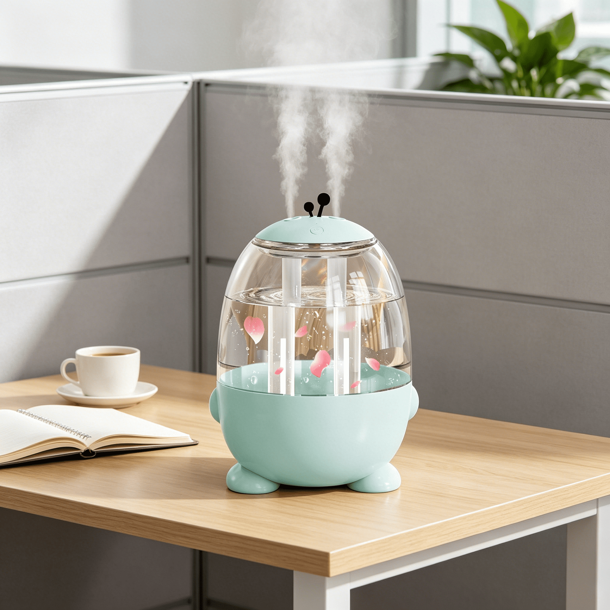 HIBIBUD 2026 New 3L Large Capacity Cool Mist Humidifier,Quiet Usb Powered Air Diffuser with Led Lights,Adjustable Mist Levels,Office & Bedroom Use,Auto Shut-Off Self Cleaning Humidifier