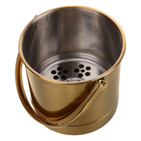 Clispeed Golden Stainless Steel Wine Bottle Holder and Ice Cube Container for Bars
