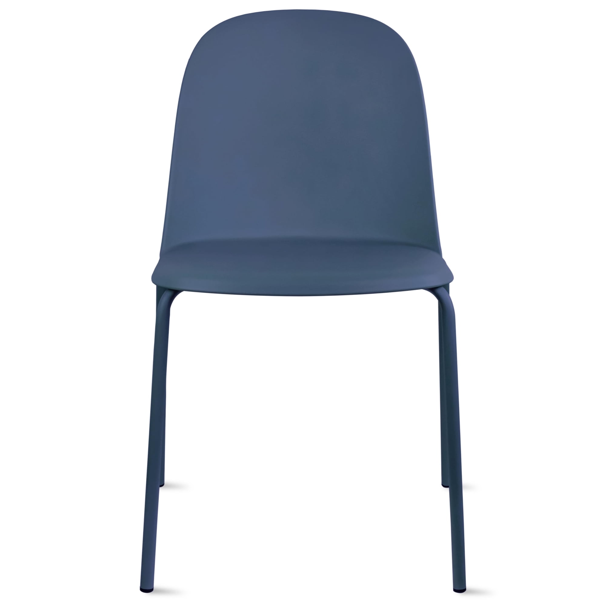 Modern Stackable Armless Dining Chair Blue