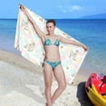 thumbnail image 7 of Dreamtimes Cute Alpaca Beach Towel Quick Dry Absorbent Bath Towels Sandproof Lightweight Towel for Gym Yoga Sports Swimming- 30x60in, 7 of 7
