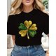 thumbnail image 1 of Camiseta de manga corta para mujer, camisetas tipo túnica, trajes de regalo cómodos, ropa deportiva, camisetas de verano, camiseta básicaSt. Patrick's Day Shamrock Fashion Tee Women Cotton Soft Styl, 1 of 6