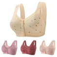 thumbnail image 6 of Xucatan 4PC Daisy Bras for Older Women, Comfortable Convenient Christmas gifts Front Close Button Full Coverage Bras for Older Women No Under wire, 6 of 9