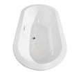 thumbnail image 4 of Soho 60 Inch Freestanding Bathtub in White with Polished Chrome Trim and Floor Mounted Faucet in Brushed Gold, 4 of 7