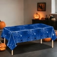 thumbnail image 6 of Btomtd 70.86 x 42.51 inch Cobweb Halloween Table Cloth Themed Party Tablecloth Web Pattern Table Cloth Seasonal Decor Tablecloth, Blue, 6 of 6