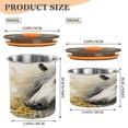 thumbnail image 3 of 30OZ Food Storage Can - Keep Coffee Tea Flour & More Fresh - Ideal for Cereal Nuts & Pet Food Elegant Long Mane White Horse, 3 of 9