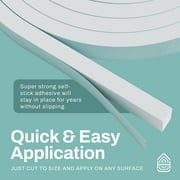 Door Draft Stopper for Cold Air Protection – Window Insulation for Winter with Strong Adhesive – Weather Stripping Door Seal for Tight Gaps – Door Weather Stripping, Door Seal & Stoppers for Bottom