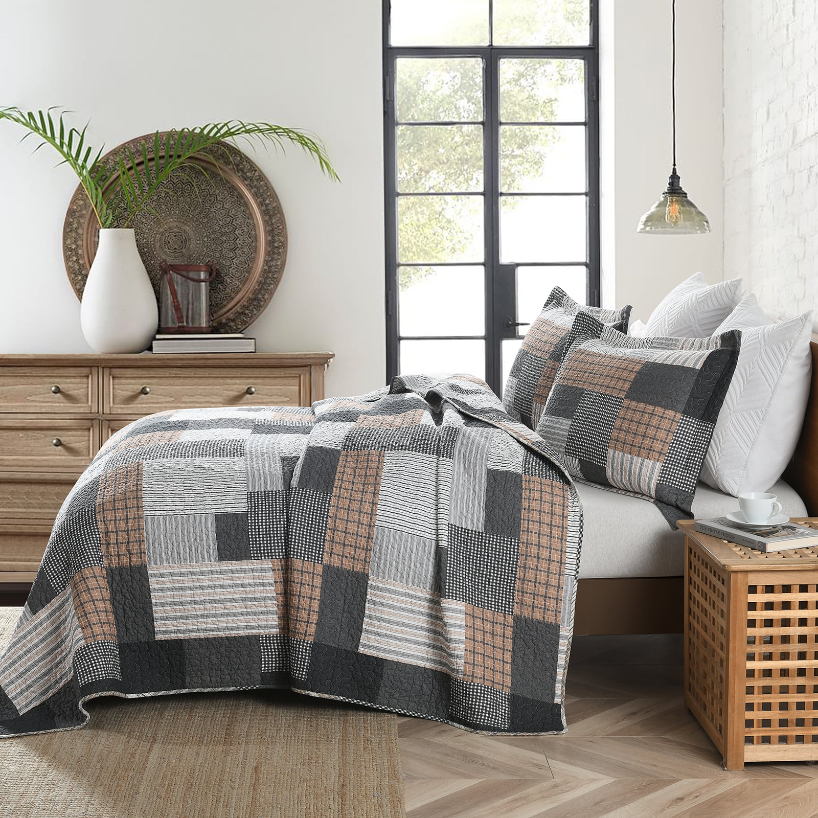 Bedduvit Cotton Quilt Queen Size 3 Pieces 100 Cotton Lightweight