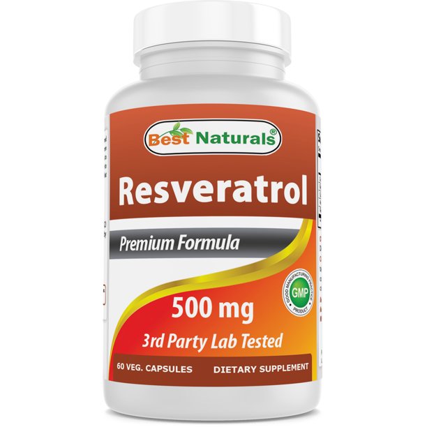 Best Naturals Resveratrol 500 per serving mg 60 Capsules