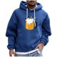 thumbnail image 2 of Sudadera con capucha para hombre, estilo casual, con cuello redondo, estampado, manga larga, blusa de poliéster, 2 of 5